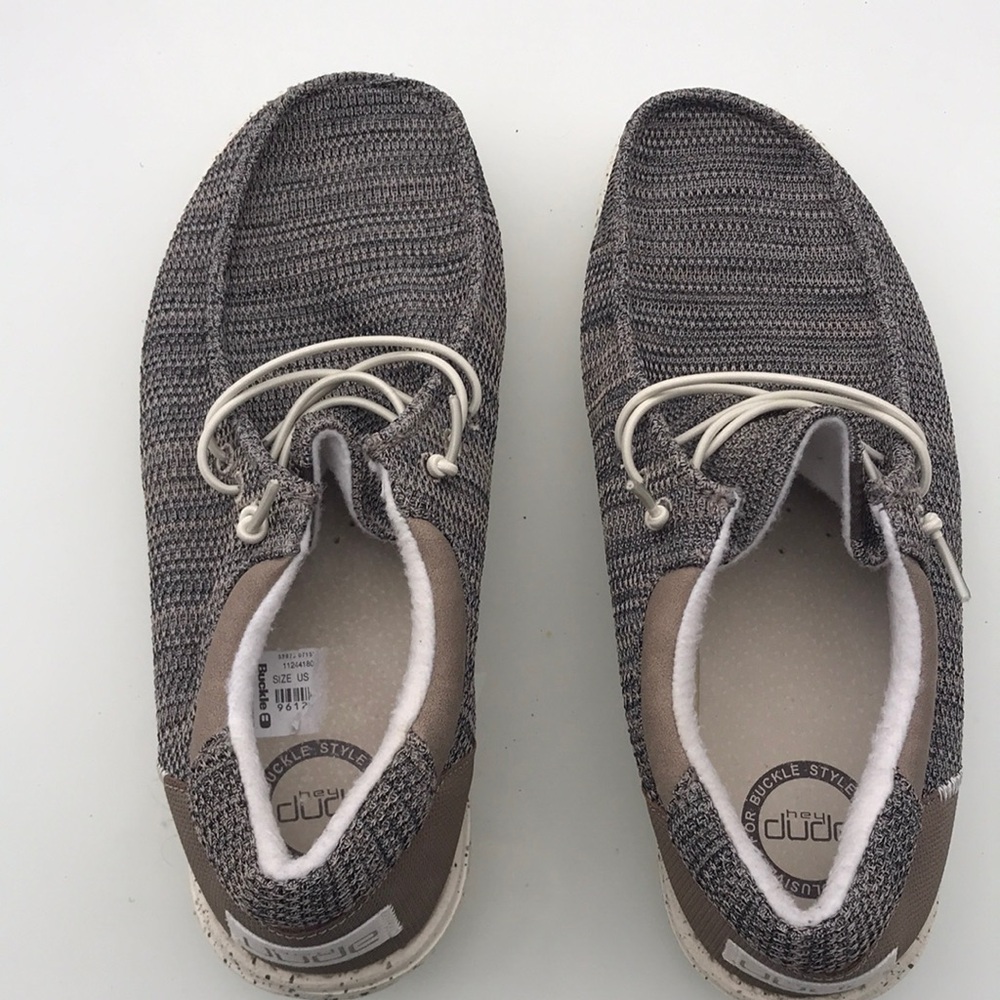 Hey Dudes size 9 mens shoes. Brand new. Never worn. Coffee color.